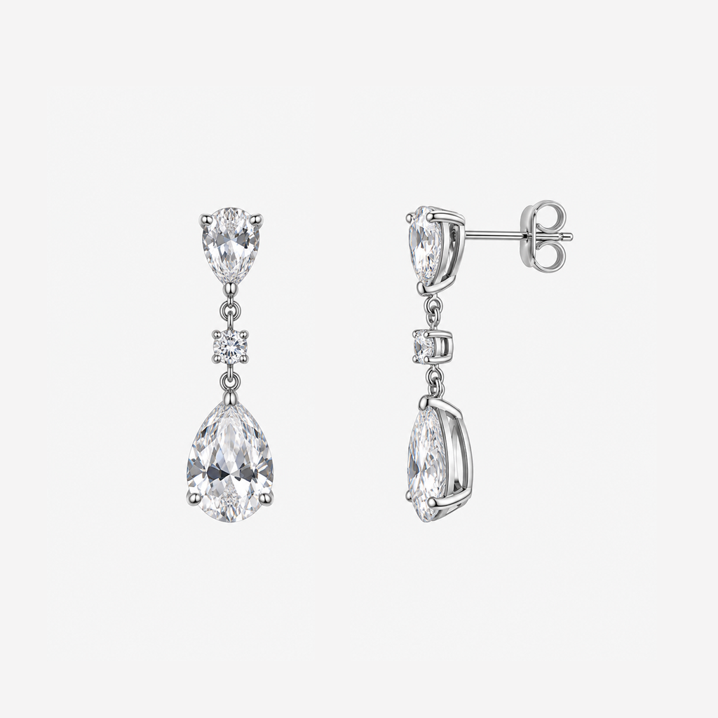 Dewdrop Line Drop Earrings
