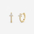 Facet Line Huggie Earrings