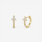Facet Line Huggie Earrings