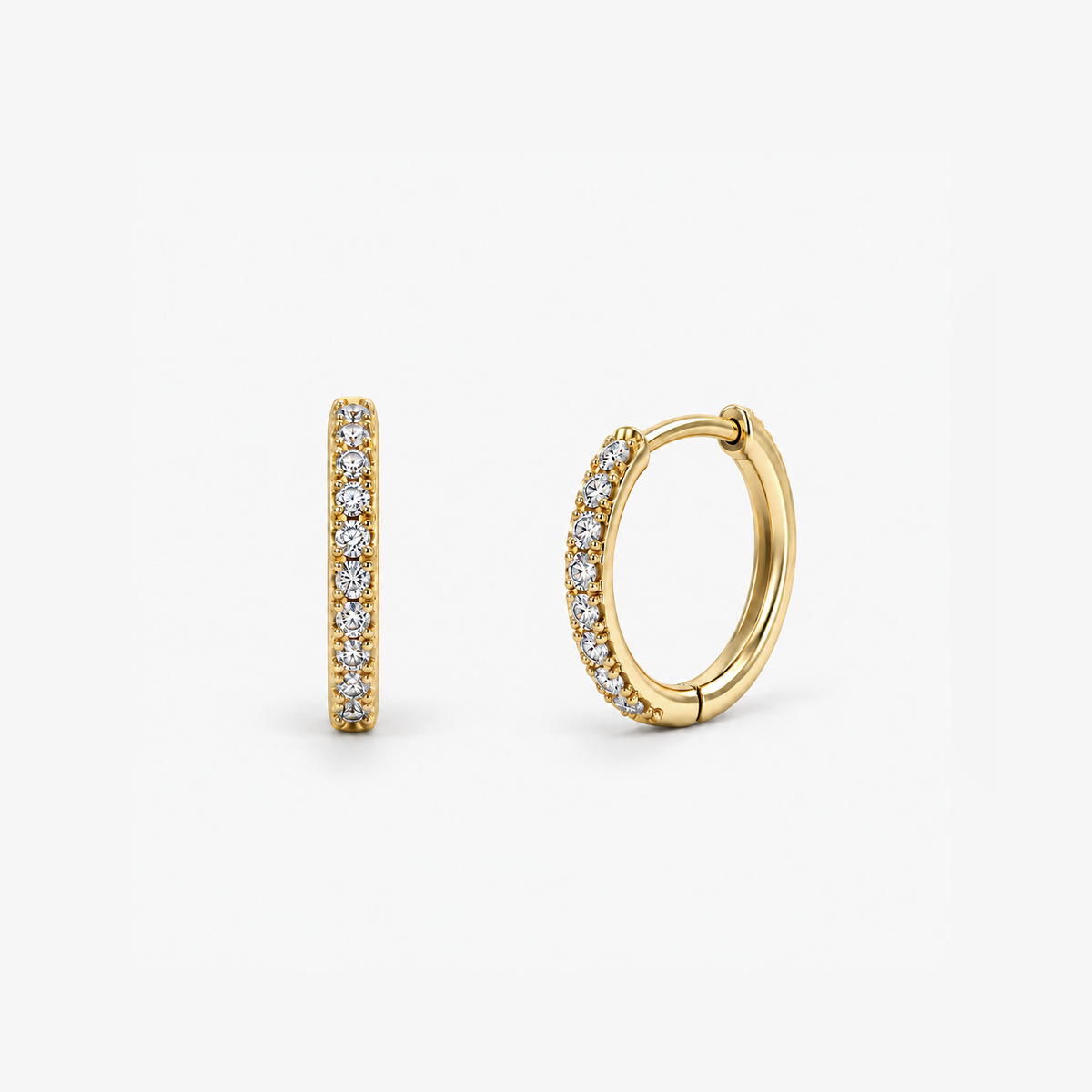Fine Circle Huggie Earrings