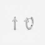 Facet Line Huggie Earrings