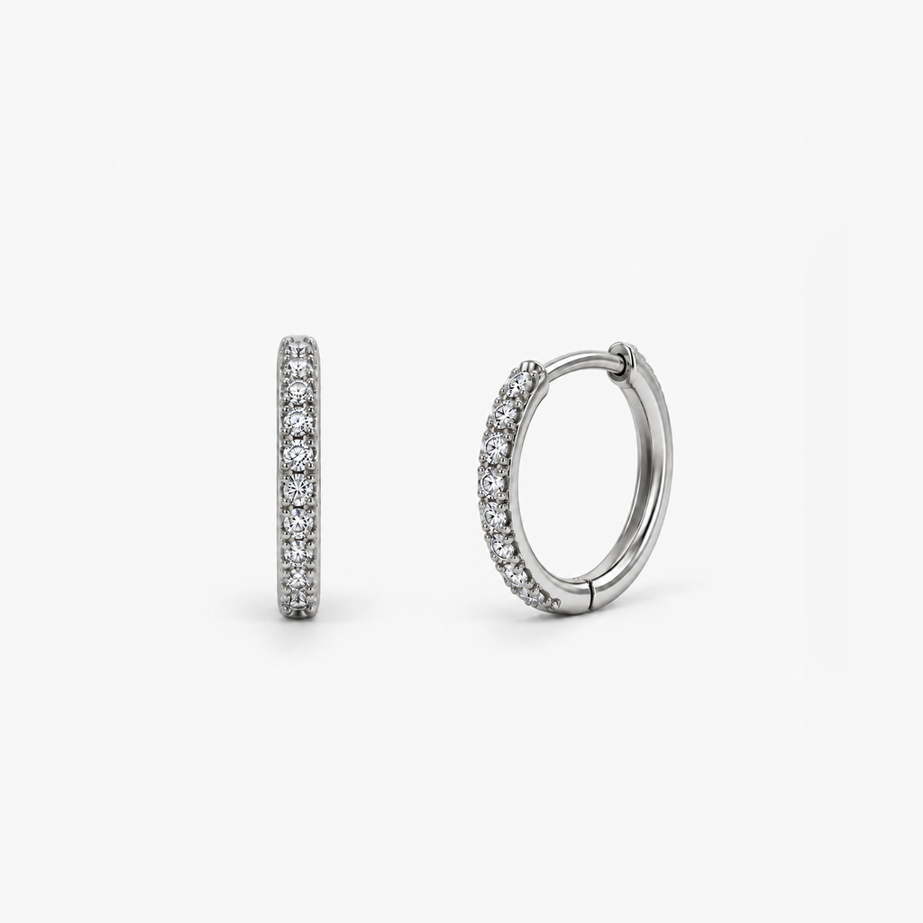 Fine Circle Huggie Earrings