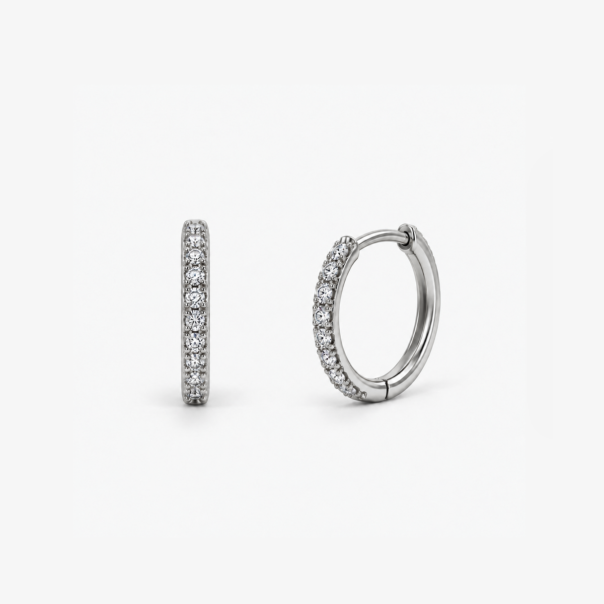 Fine Circle Huggie Earrings