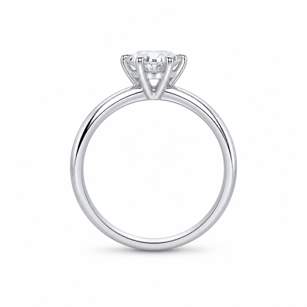 Six‑Prong Setting Moissanite Ring