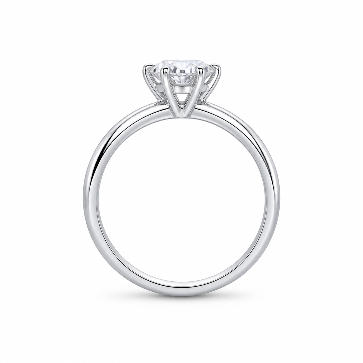 Six‑Prong Setting Moissanite Ring