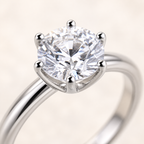Six‑Prong Setting Moissanite Ring