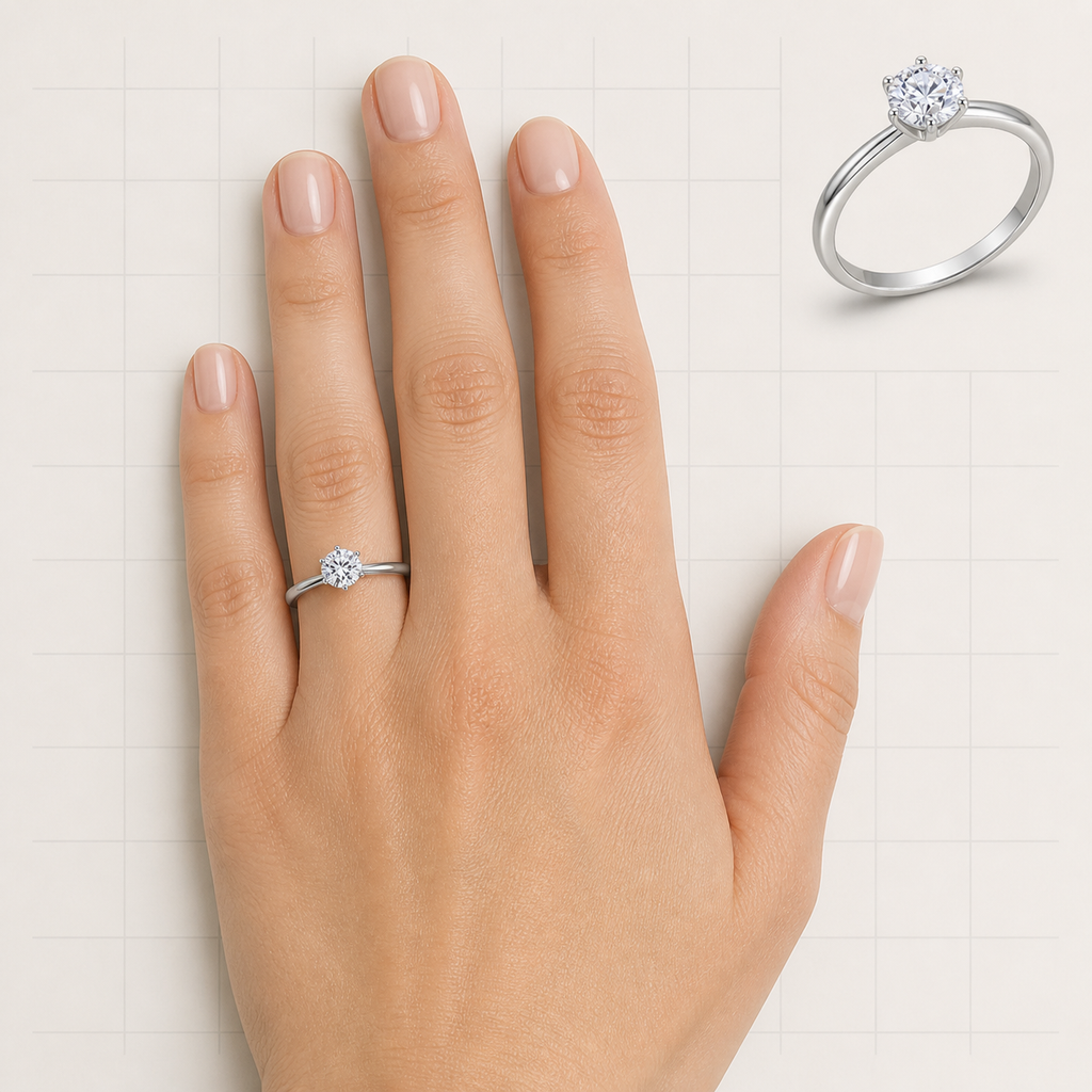 Six‑Prong Setting Moissanite Ring