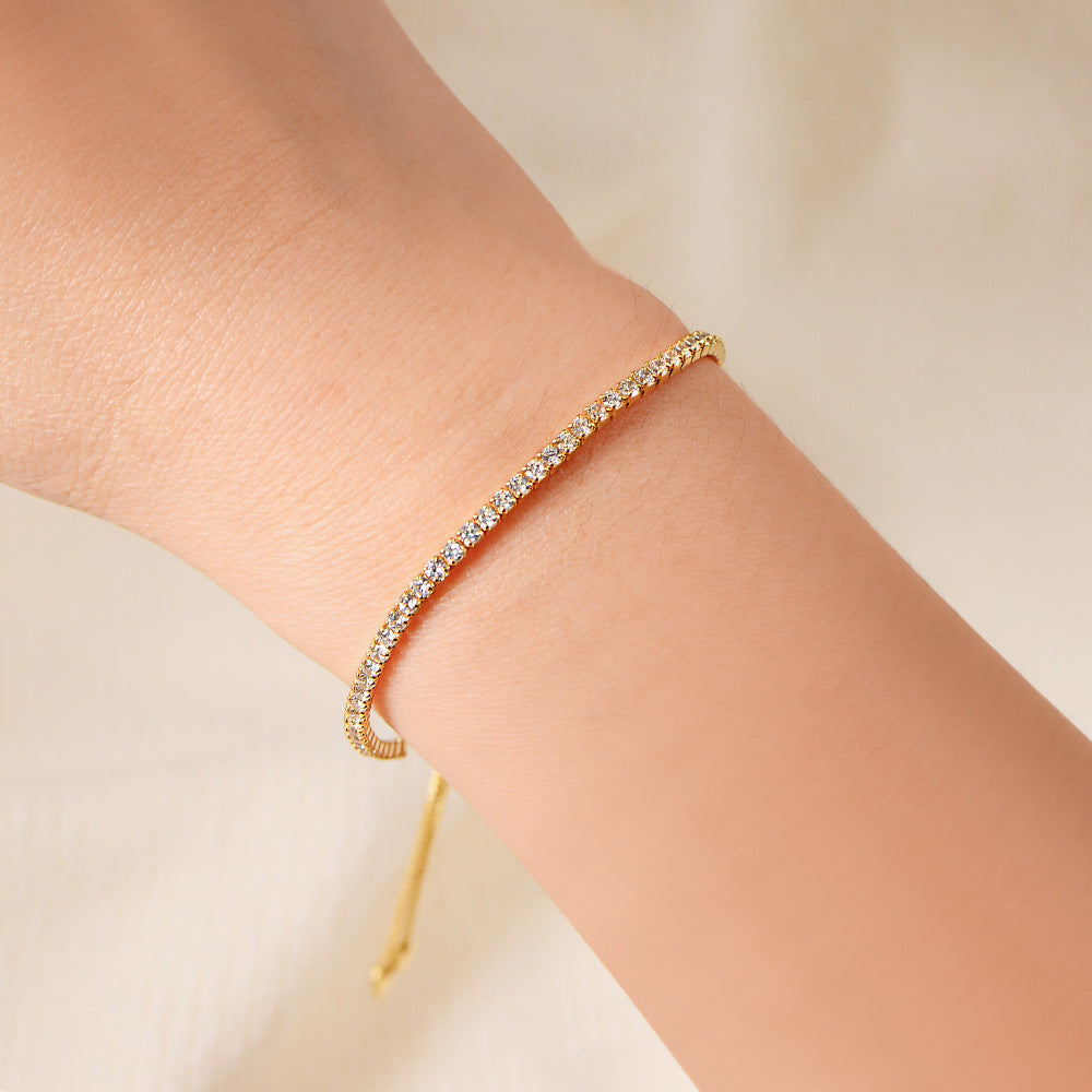 Adjustable Pavé Line Bracelet – image 4