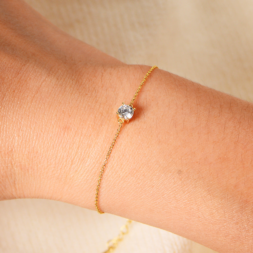 Everyday Solitaire Cubic Zirconia Bracelet – image 4
