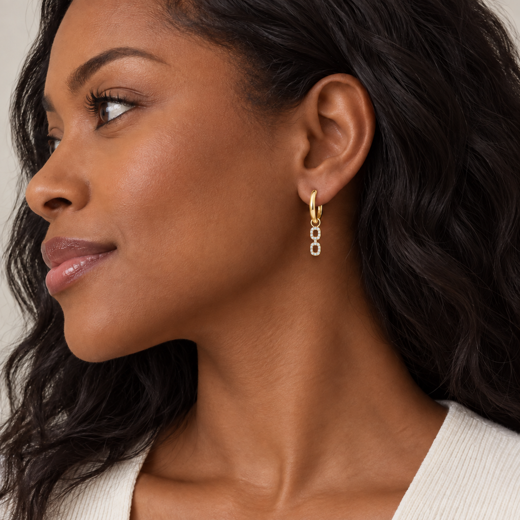 Open Contour Drop Earrings