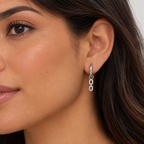 Open Contour Drop Earrings