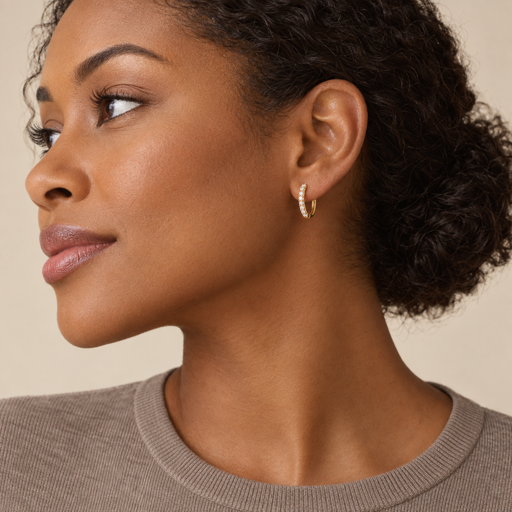 Fine Circle Huggie Earrings