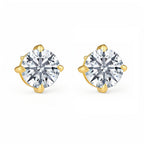 Four-Prong Cubic Zirconia Stud Earrings – image 5