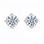 Four-Prong Cubic Zirconia Stud Earrings – image 6