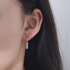 Geometric Pavé Drop Earrings – image 3