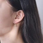 Geometric Pavé Drop Earrings – image 4