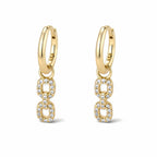 Geometric Pavé Drop Earrings – image 5