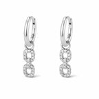 Geometric Pavé Drop Earrings – image 6