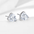 Heart Cubic Zirconia Stud Earrings – image 2