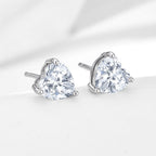 Heart Cubic Zirconia Stud Earrings – image 2