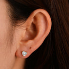 Heart Cubic Zirconia Stud Earrings – image 4