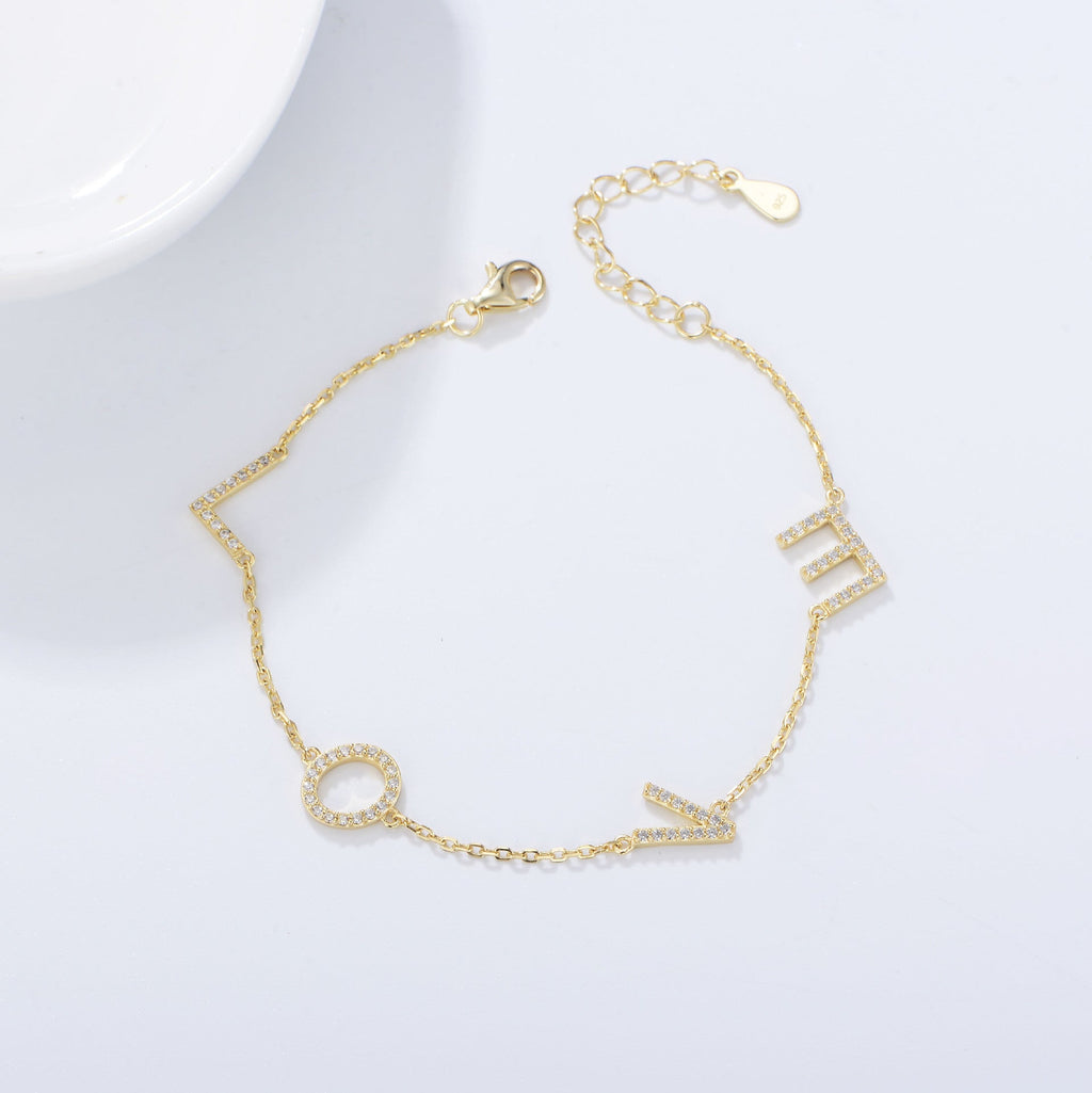 LOVE Letter Pavé Bracelet – image 1
