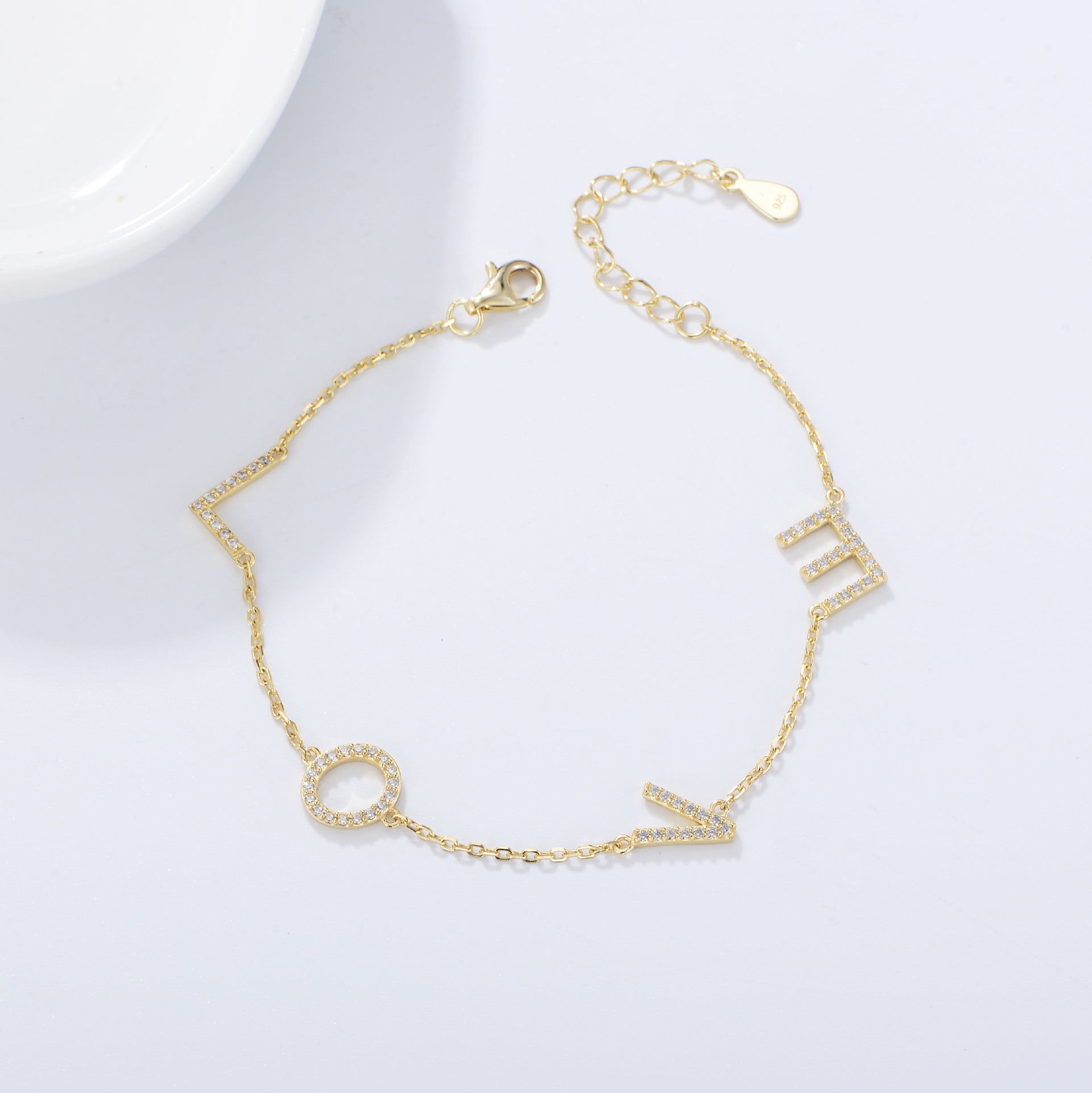 LOVE Letter Pavé Bracelet – image 1
