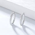 Micro-Pavé Round Huggie Earrings – image 1