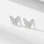 Pavé Butterfly Stud Earrings – image 2