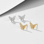 Pavé Butterfly Stud Earrings – image 3