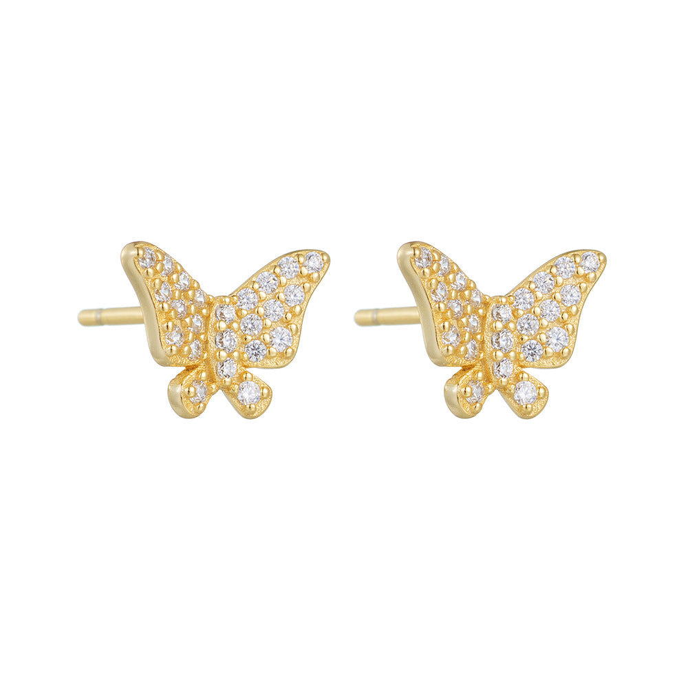 Pavé Butterfly Stud Earrings – image 5