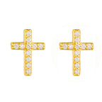Pavé Cross Stud Earrings – image 5