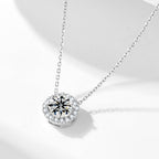 1 Carat Round Moissanite Necklace – image 2