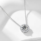 1 Carat Round Moissanite Necklace – image 3