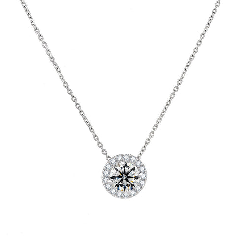 1 Carat Round Moissanite Necklace – image 5