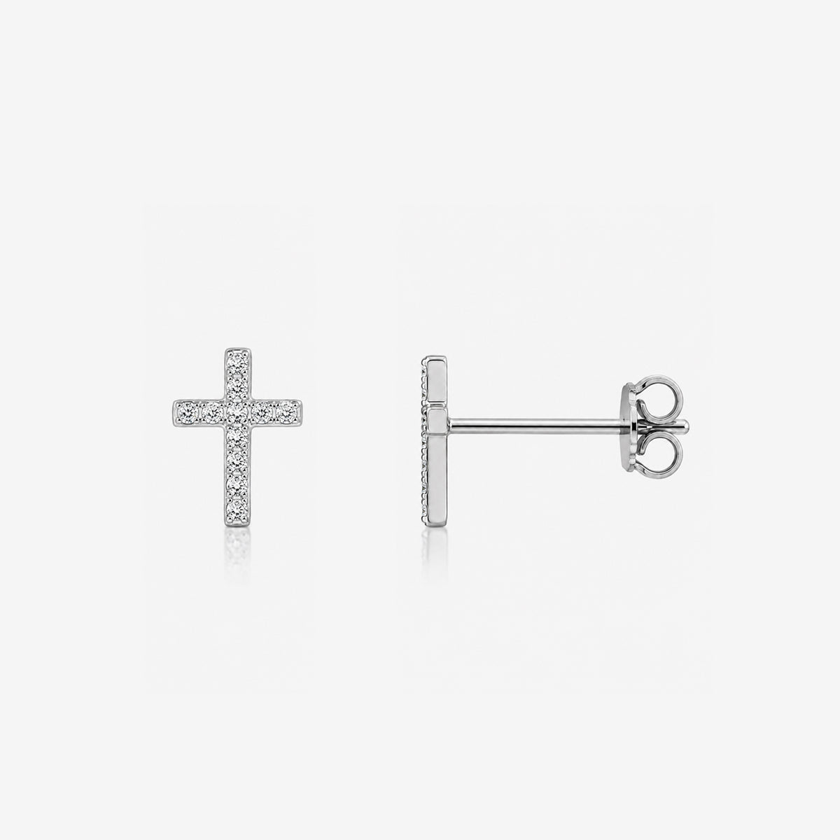Cross Moment Stud Earrings