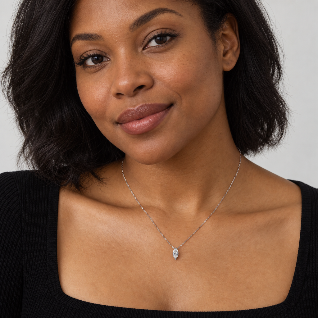 Long Light Pendant Necklace