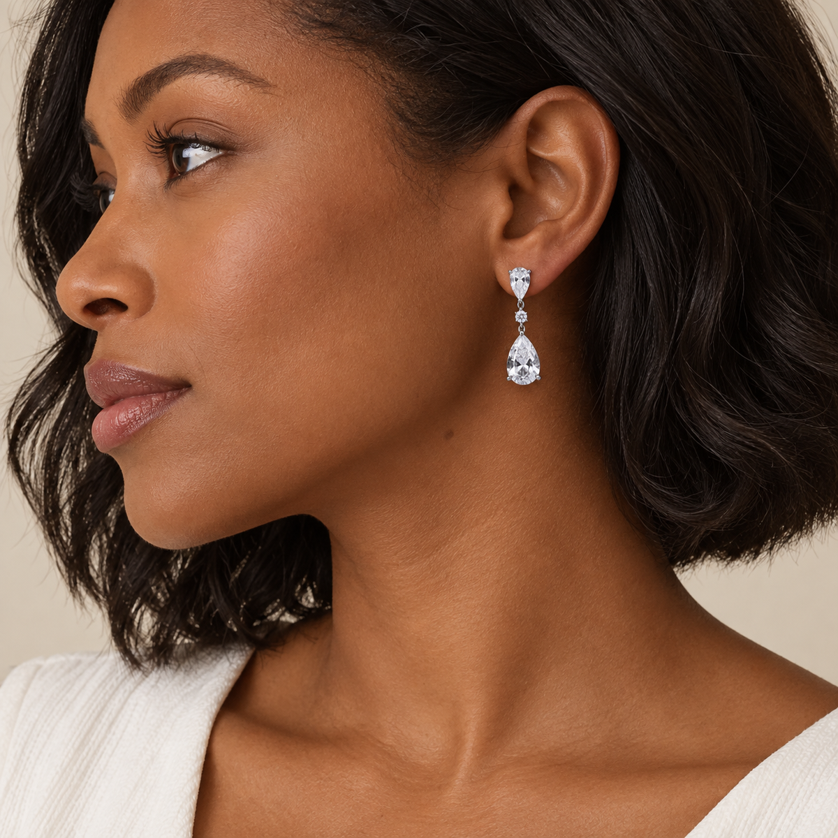 Dewdrop Line Drop Earrings