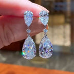 Teardrop Cubic Zirconia Drop Earrings – image 1