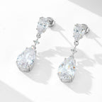 Teardrop Cubic Zirconia Drop Earrings – image 4
