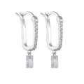 U-Shaped Pavé Huggie Earrings – image 6